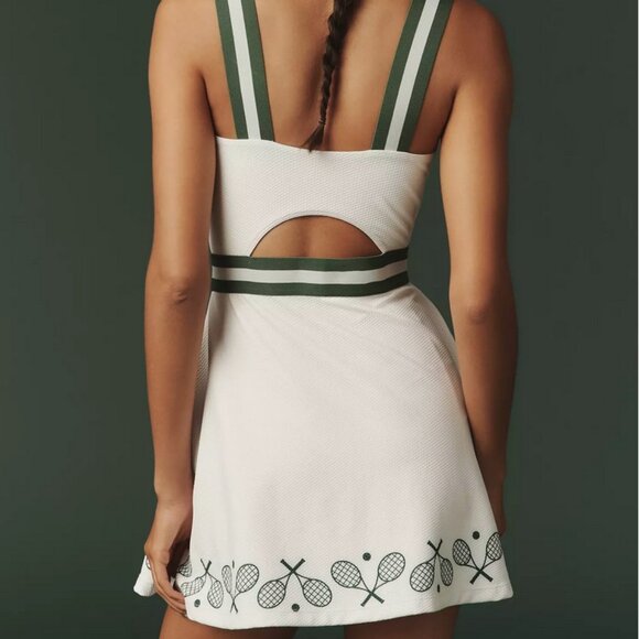 NWT BEACH RIOT miriam tennis mini dress in racquet white size L - Picture 4 of 4